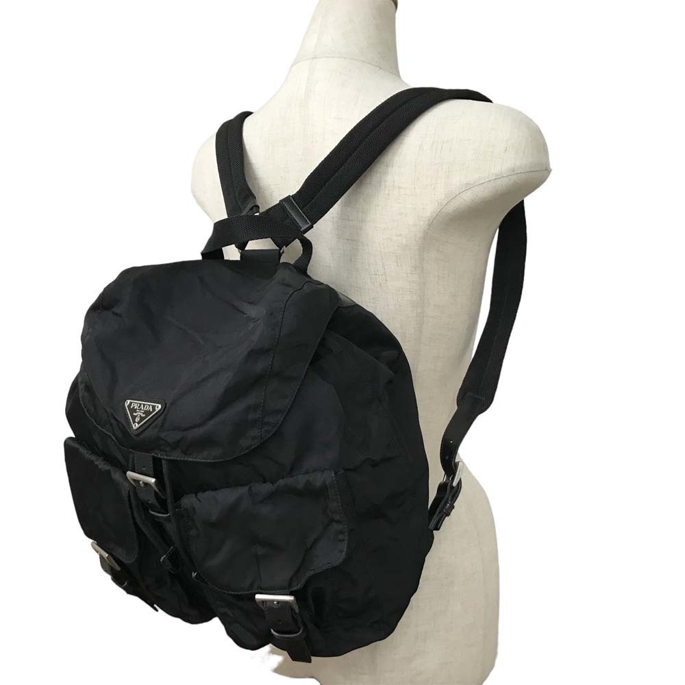 Prada Backpack Nylon Black Lightweight Durable Ru… - image 8